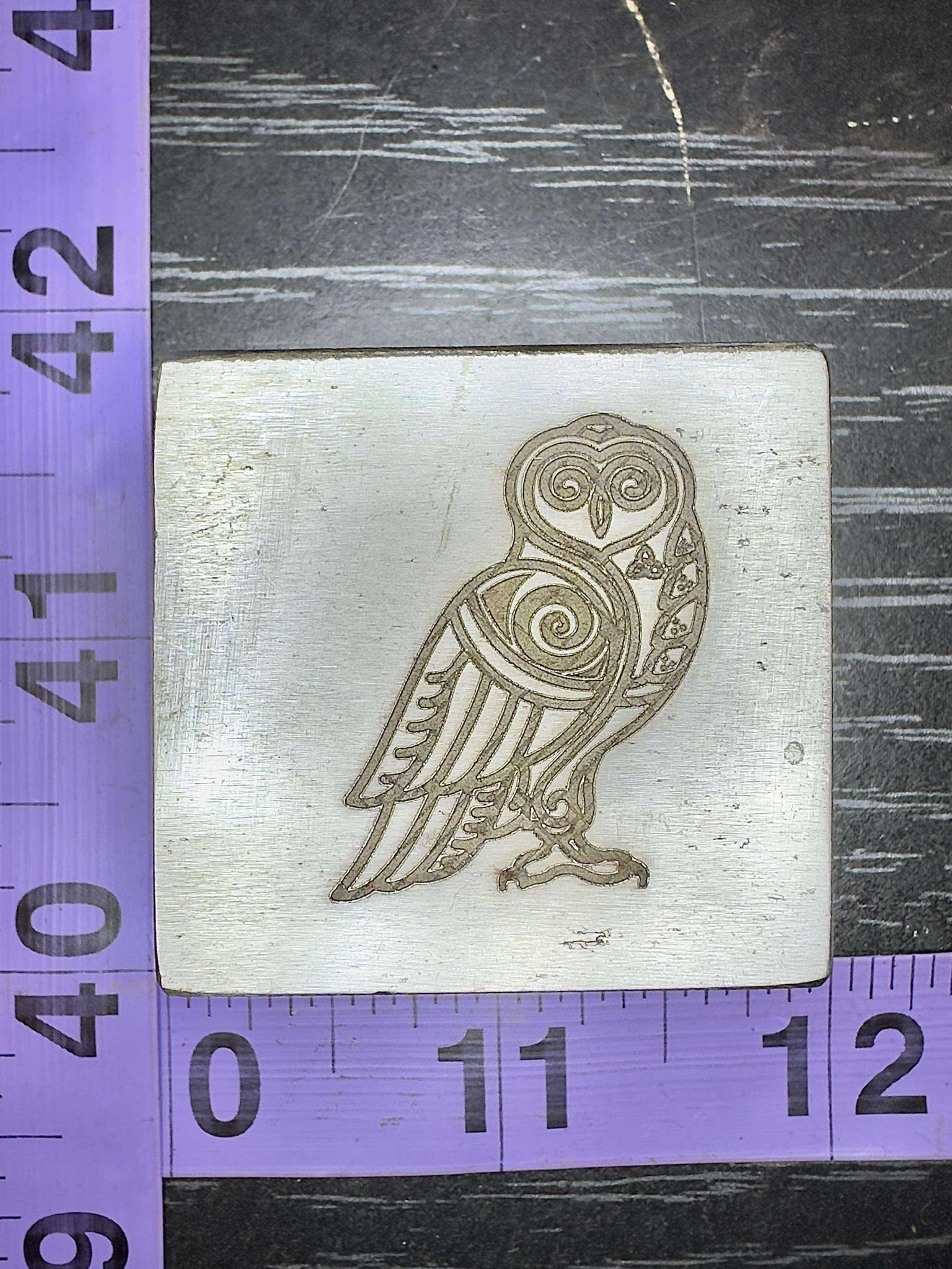 Owl Skull impression die | Crown top impression die | Stamping | Metal stamps | Conchos | Concho die | Jewelry dies | Hydraulic press