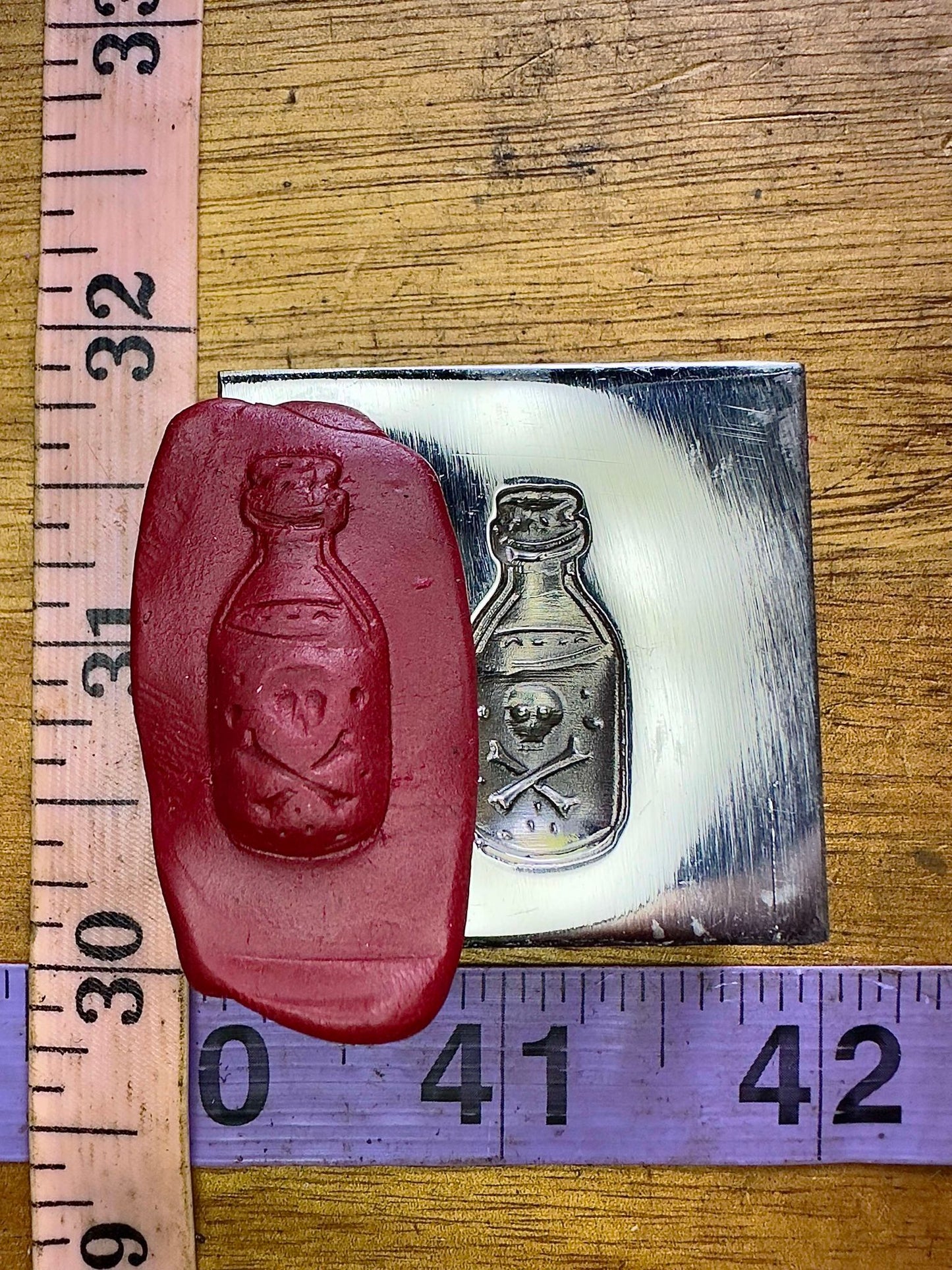 Poison bottle steel impression die