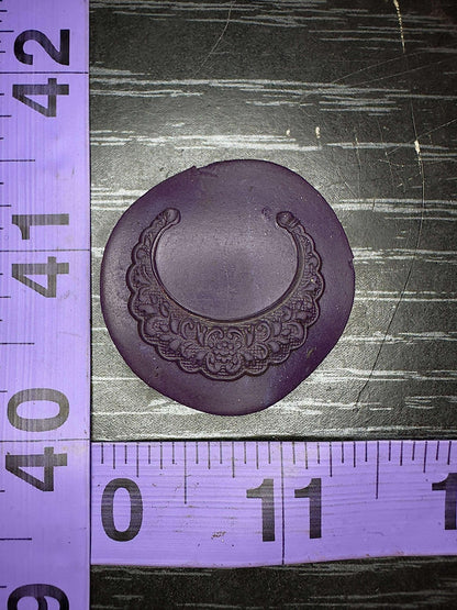 Scalloped Crescent moon with floral designs #11