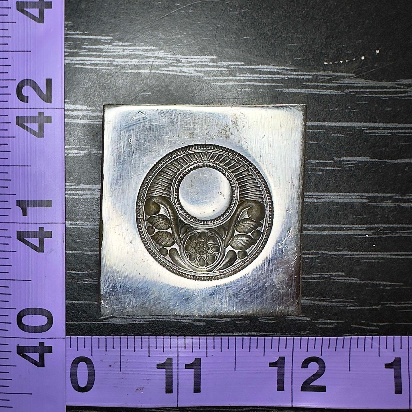 Crescent moon floral pattern shallow impression steel die SM2