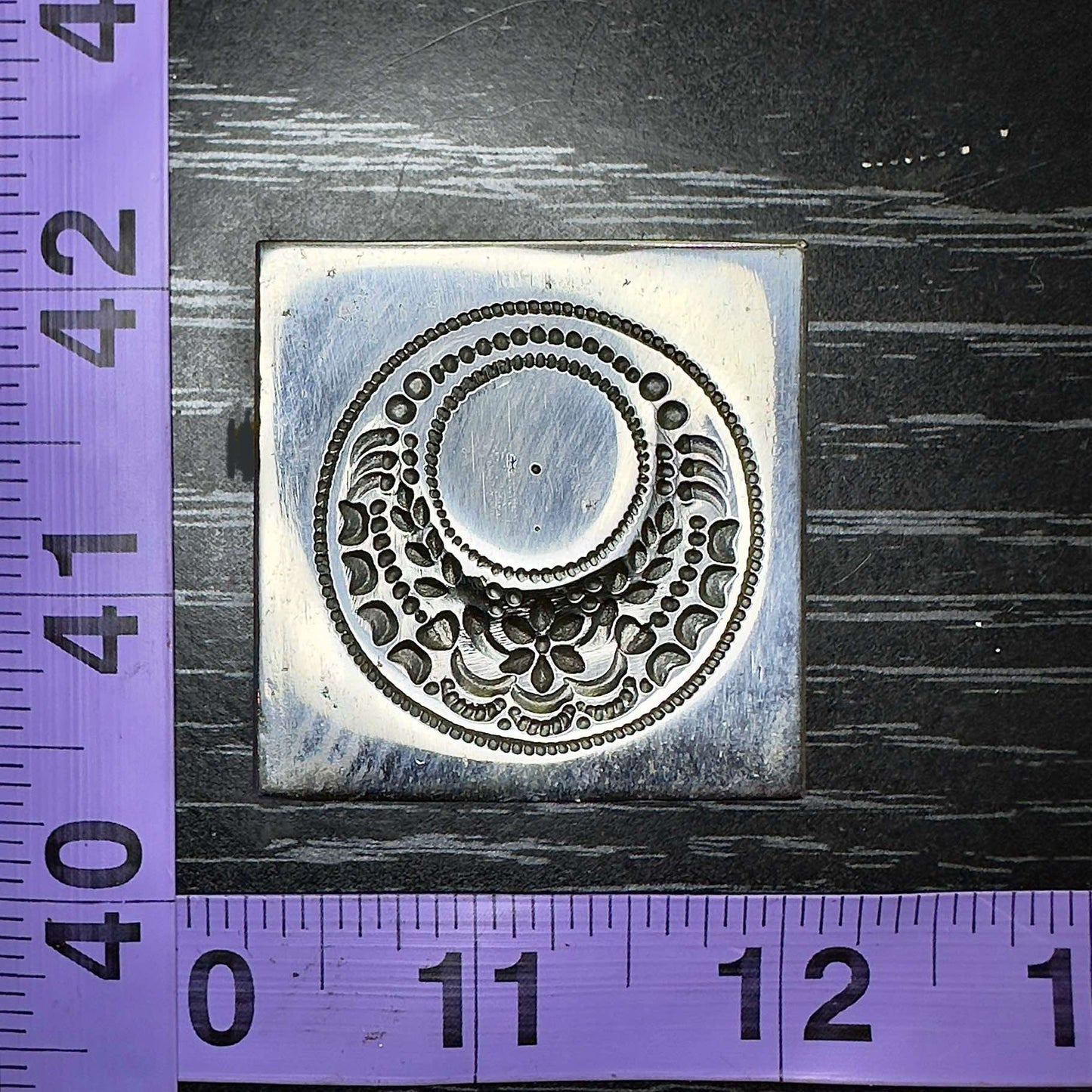 Crescent moon floral pattern shallow impression steel die SM4