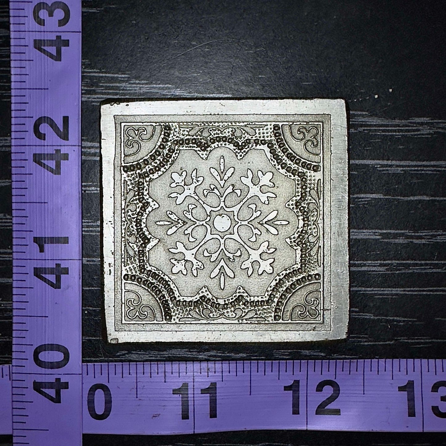 Snowflake in a square impression die