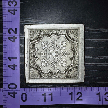 Snowflake in a square impression die