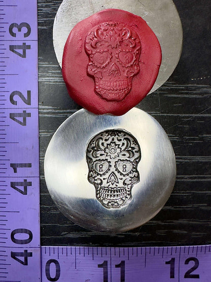 Sugar Skull, day of the dead, calavera steel impression die