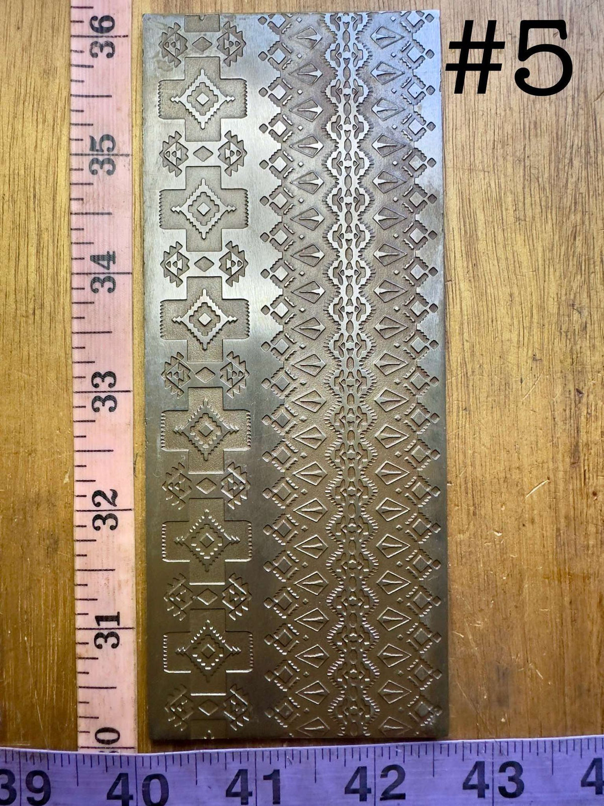 Pattern Plate Disc Two pattern texture plate #5 – BlackMagic Silversmith Shoppe