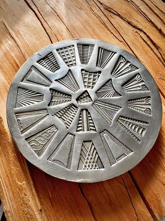 Art deco style vintage shot plate steel #3